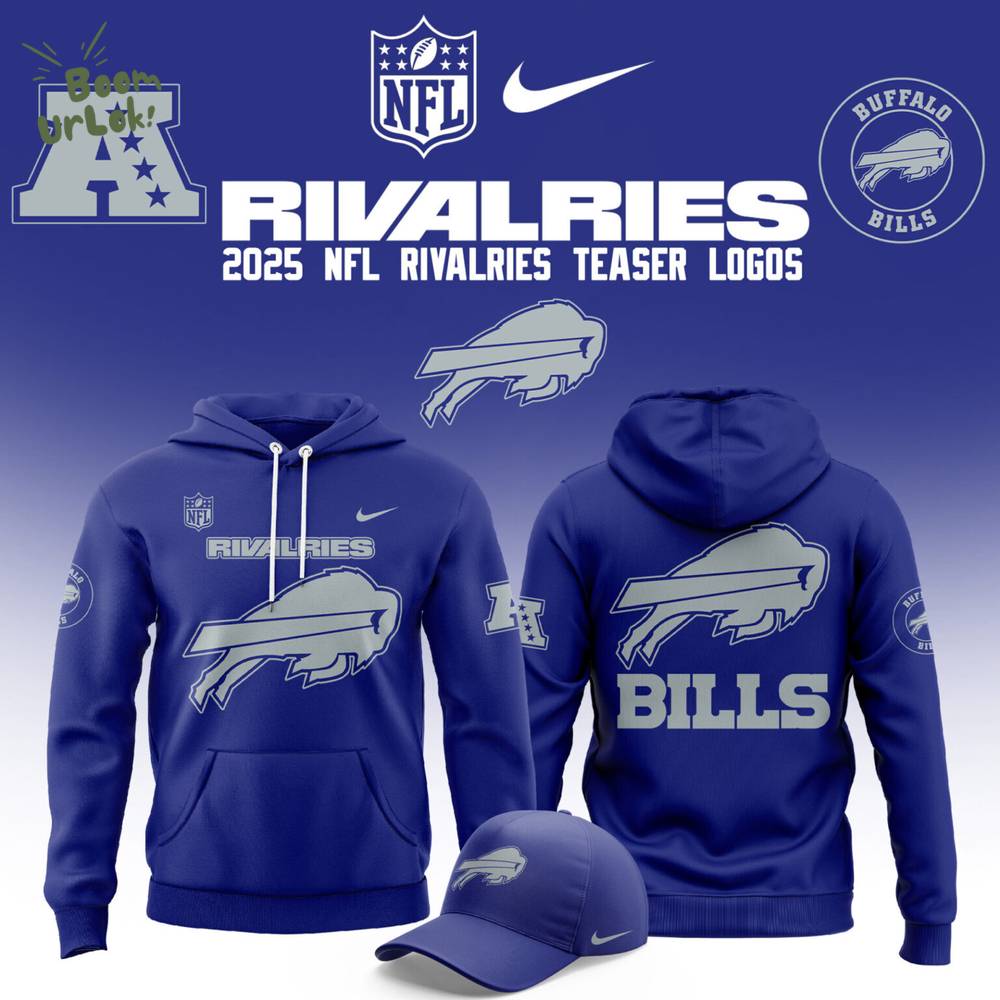 Limited Edition Bills Football Rivalries Teaser Logo Hoodie Limited Edition Bills Football Rivalries Teaser Logo Hoodie