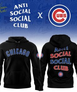 Limited Edition Chicago Cubs x AntiSocialSocialClub hoodie 2025
