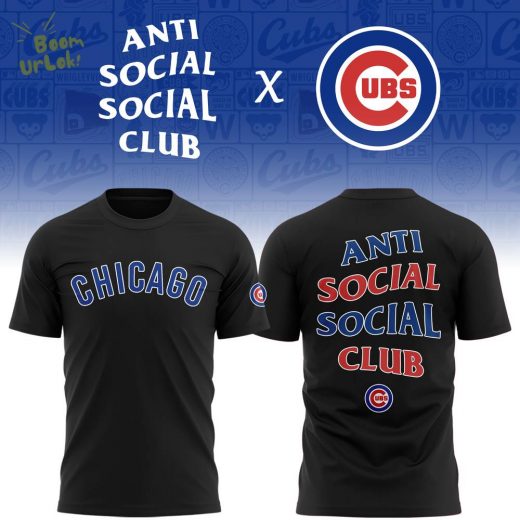 Limited Edition Chicago Cubs x AntiSocialSocialClub tshirt 2025