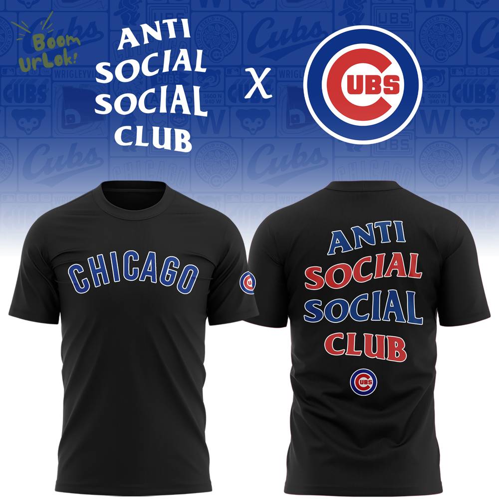 Limited Edition Chicago Cubs x AntiSocialSocialClub tshirt 2025 Limited Edition Chicago Cubs x AntiSocialSocialClub tshirt 2025