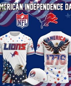 Limited Edition Detroit Lions Independence Day 2025 Tshirt