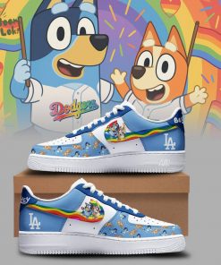 Limited Edition Dodgers Bluey & Bingo Pride AF1 Shoes