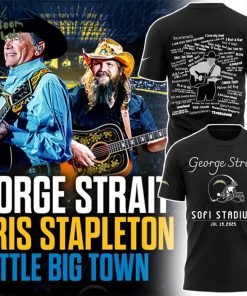 Limited Edition George Strait x Los Angeles Chargers 2025 Black T-Shirt