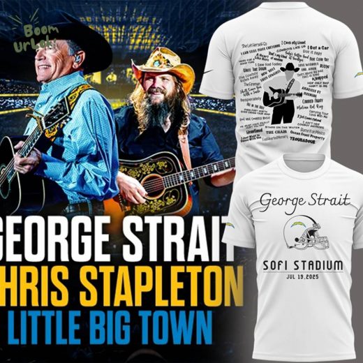 Limited Edition George Strait x Los Angeles Chargers 2025 White T-Shirt
