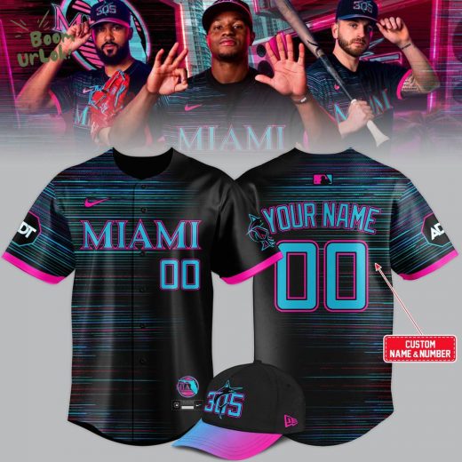 Limited Edition Miami Marlins New City Connect Custom Name And Number Jersey
