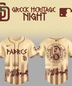 Limited Edition SD Padres x Greek Heritage Night 2025 Jersey