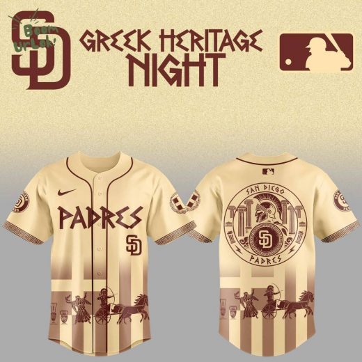 Limited Edition SD Padres x Greek Heritage Night 2025 Jersey