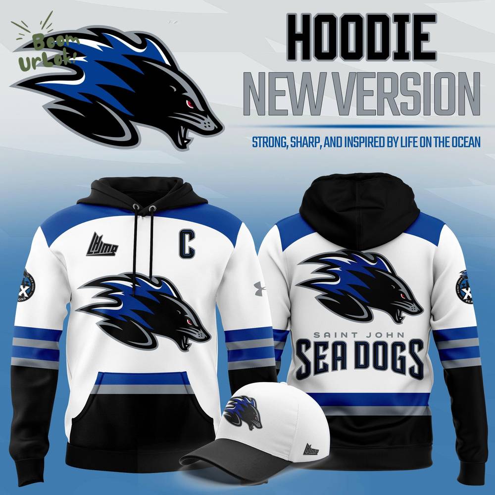 Limited Edition Saint John Sea Dogs Hockey New Hoodie 2025 White Limited Edition Saint John Sea Dogs Hockey New Hoodie 2025 White