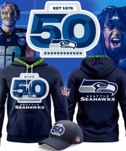 Limited Edition Seattle Seahawks 50th anniversary Hoodie