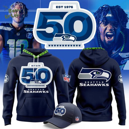 Limited Edition Seattle Seahawks 50th anniversary Hoodie