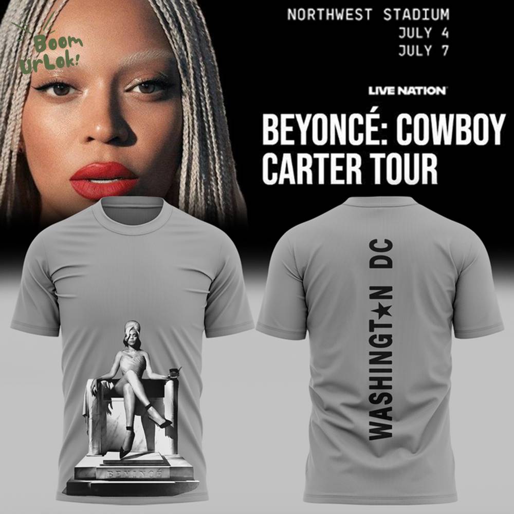 Limited Editions Beyonce x Washington DC Tour 2025 Shirt-GREY Limited Editions Beyonce x Washington DC Tour 2025 Shirt-GREY