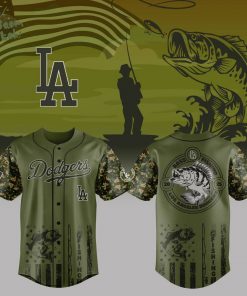 Los Angeles Dodgers x Bass Fishing Night Exclusive Design Jersey-3D Baseball Jersey
