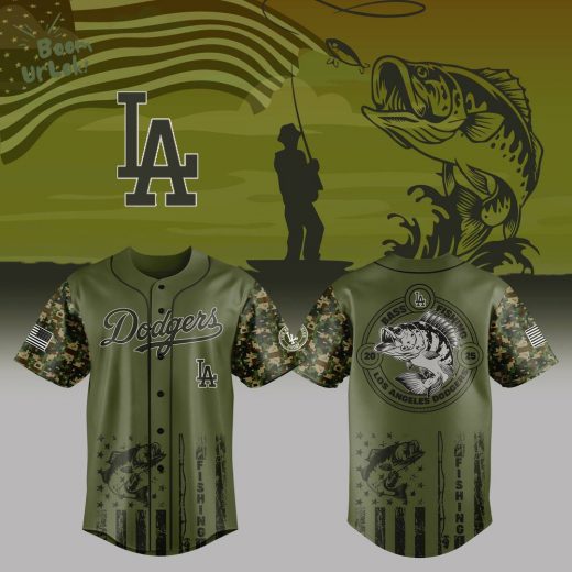 Los Angeles Dodgers x Bass Fishing Night Exclusive Design Jersey-3D Baseball Jersey