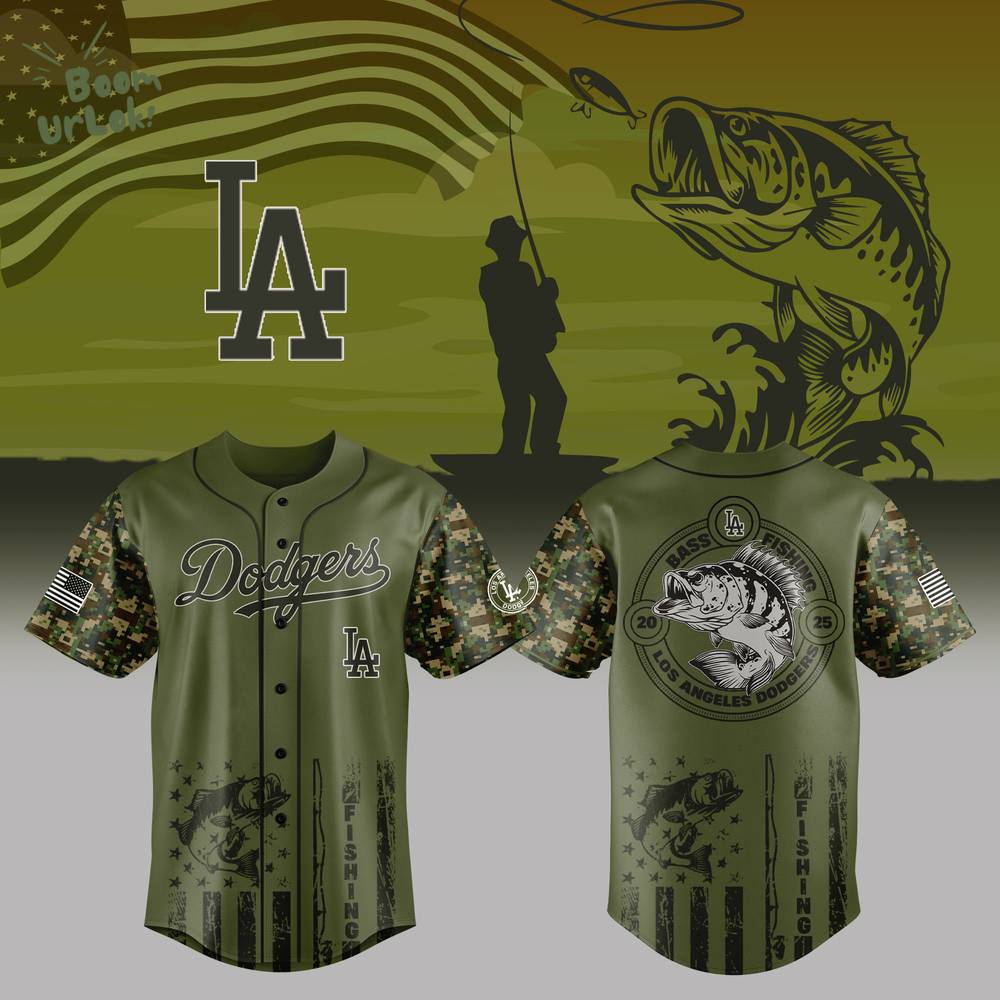 Los Angeles Dodgers x Bass Fishing Night Exclusive Design Jersey-3D Baseball Jersey Los Angeles Dodgers x Bass Fishing Night Exclusive Design Jersey-3D Baseball Jersey