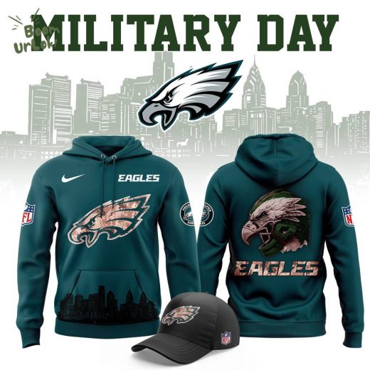 Men’s Philadelphia Eagles 2025 Military Day Hoodie