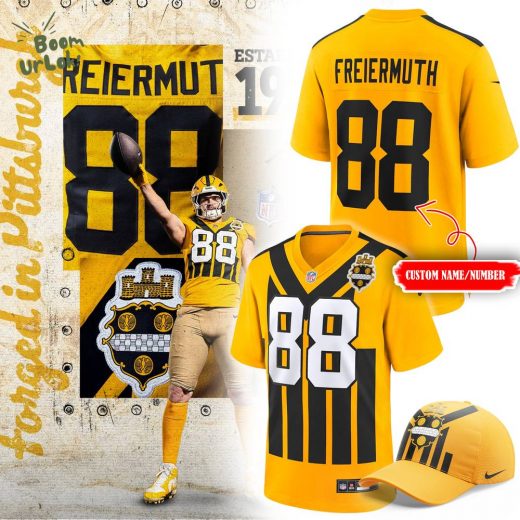 Men’s Pittsburgh Steelers Gold Alternate 1933 Throwback Game Jersey
