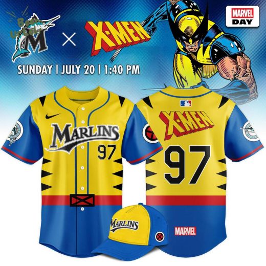 Miami Marlins x X-Men Limited Edition Custom Number Jersey 2025