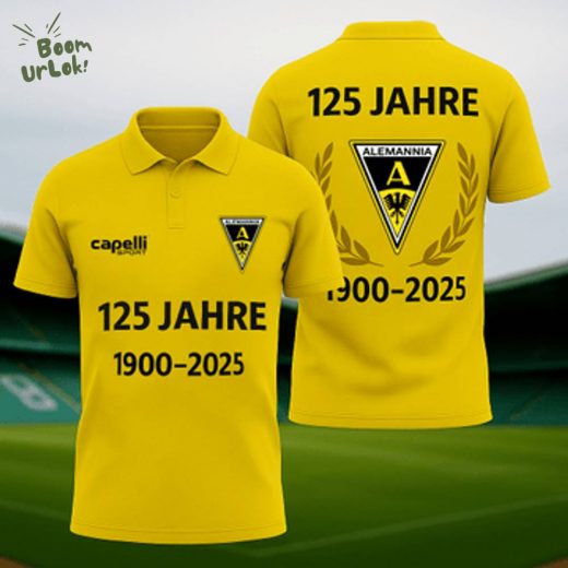 New Limited Edition Alemannia Aachen 125 YEARS Polo Shirt 3D