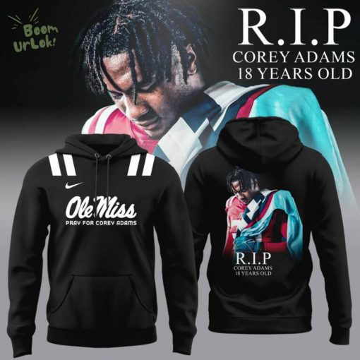 Ole Miss Rebels 2025 Pray for Corey Adams Hoodie