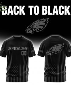 Philadelphia Eagles x Back To Black Football 3D T-Shirt Limited 2025-3D Unisex T-Shirt
