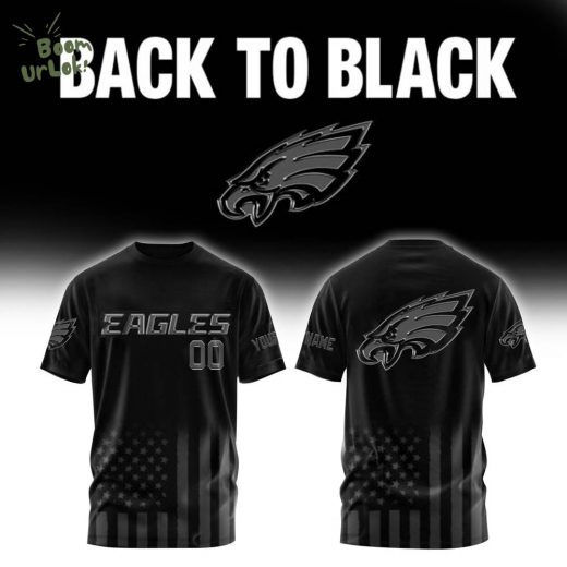 Philadelphia Eagles x Back To Black Football 3D T-Shirt Limited 2025-3D Unisex T-Shirt