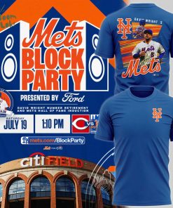 Special Mets Block Party David Wright T-Shirt