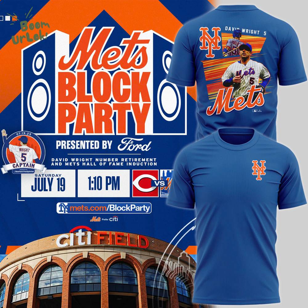 Special Mets Block Party David Wright T-Shirt Special Mets Block Party David Wright T-Shirt