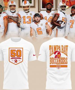 Tampa Bay Buccaneers 50th Season White Tshirt