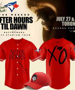 The Weeknd After Hours Tour Blue Jays logo Baseball jersey