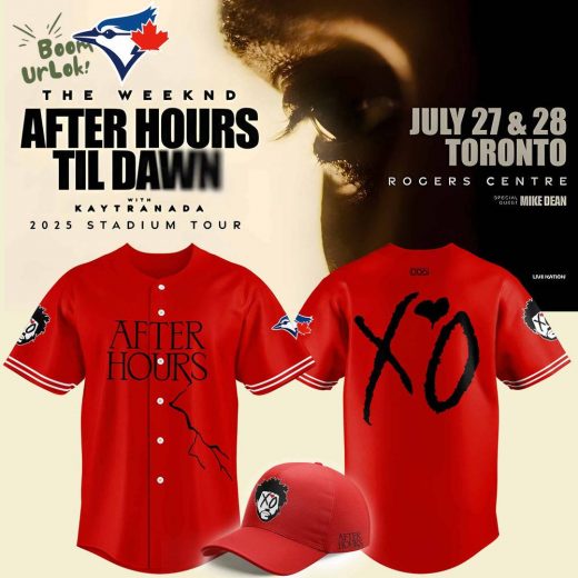 The Weeknd After Hours Tour Blue Jays logo Baseball jersey