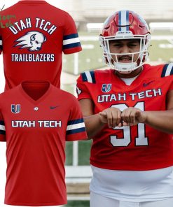 Utah Tech Football Logo shirt – Red – Limited Edition