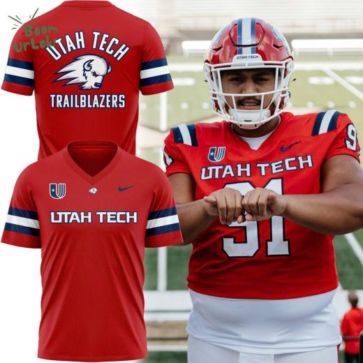 Utah Tech Football Logo shirt – Red – Limited Edition