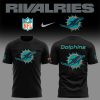 Limited Edition Dolphins Football Rivalries Teaser Logo White TShirt