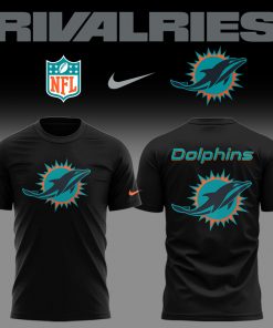 Limited Edition Dolphins Football Rivalries Teaser Black White TShirt