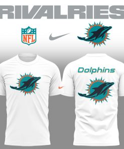 Limited Edition Dolphins Football Rivalries Teaser Logo White TShirt