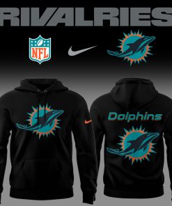 Limited Edition Dolphins Football Rivalries Teaser Logo Black Hoodie