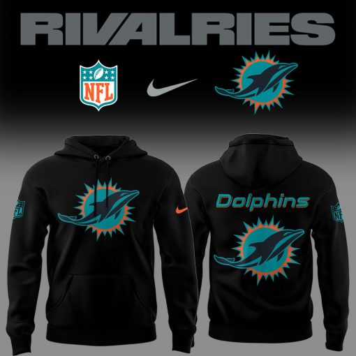 Limited Edition Dolphins Football Rivalries Teaser Logo Black Hoodie