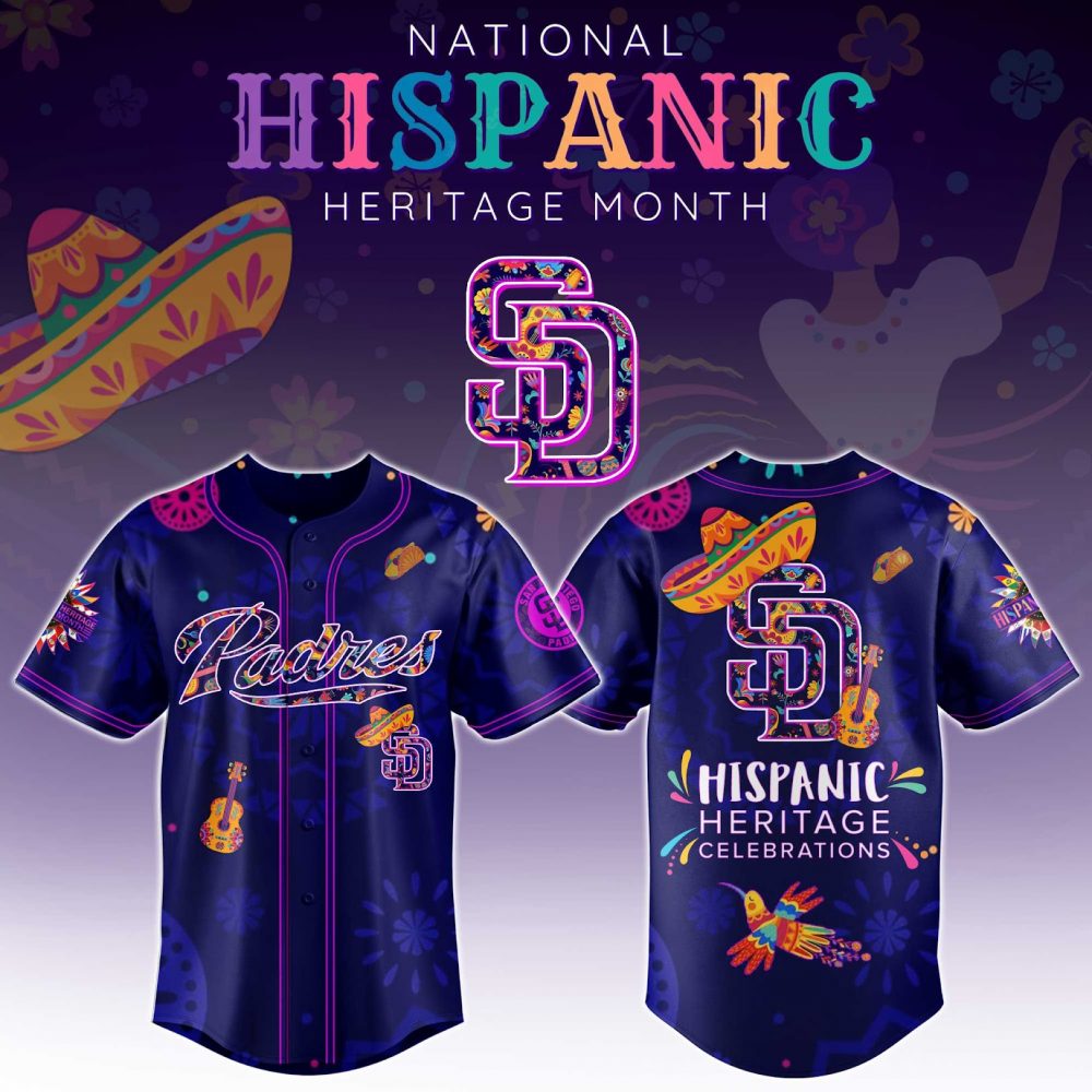 Limited Edition 2025-San Diego Padres x National Hispanic Heritage Month-3D Baseball Jersey