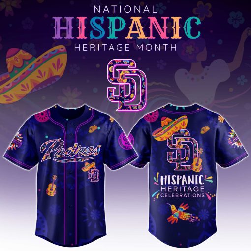 Limited Edition 2025-San Diego Padres x National Hispanic Heritage Month-3D Baseball Jersey