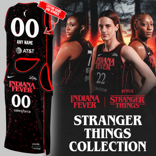 Indiana Fever Stranger Things Rebel Swingman Limited Edition Black Jersey