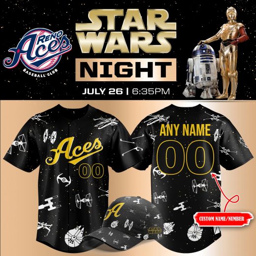 Limited Edition Reno Aces x Star Wars Night 2025 Baseball Jersey