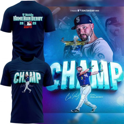 Limited Edition Cal Raleigh Home Run Derby Champ T-shirt.