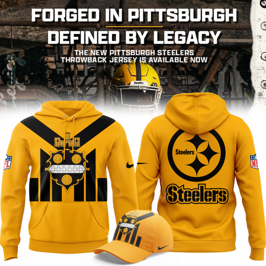Men’s Pittsburgh Steelers Gold Alternate 1933 Throwback Game Hoodie