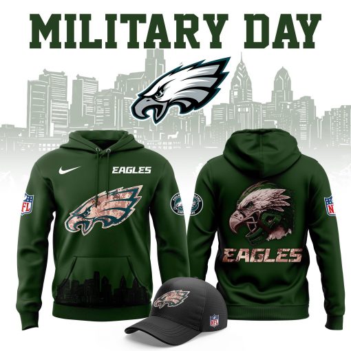 Men’s Philadelphia Eagles 2025 Military Day Hoodie (V2)