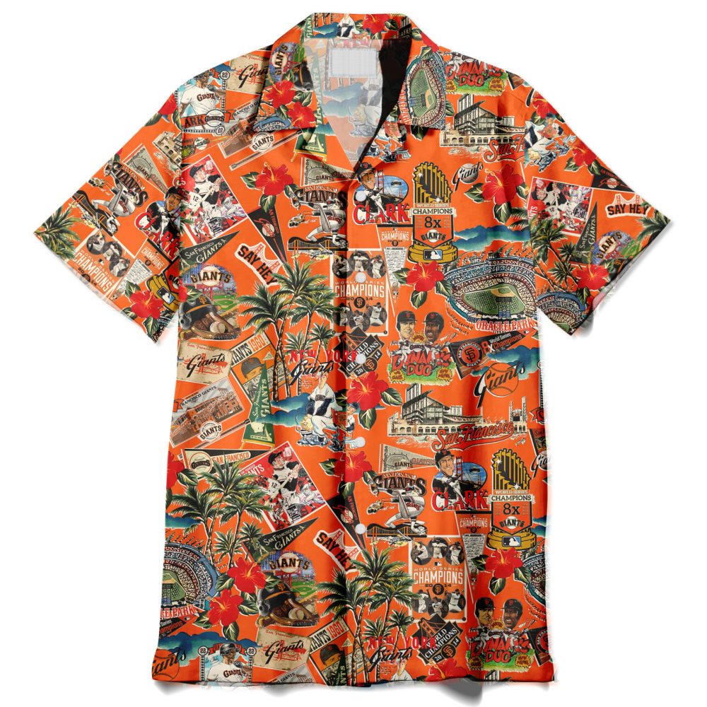 San Francisco Giants Palm Trees, Pennants, and Baseball Glory – Hawaiian Shirt