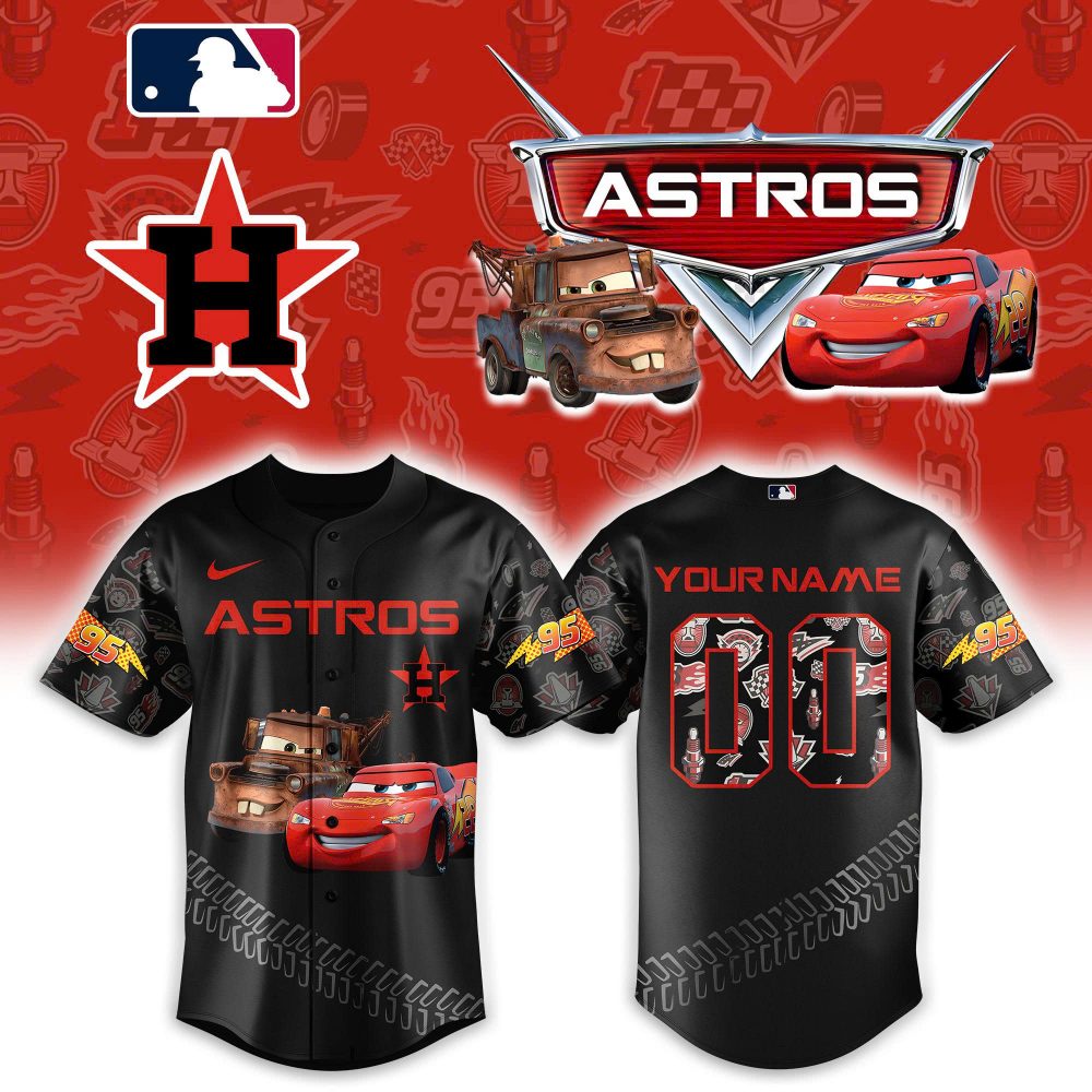Houston Astro x Lightning McQueen Version Baseball Jersey Combo Custom