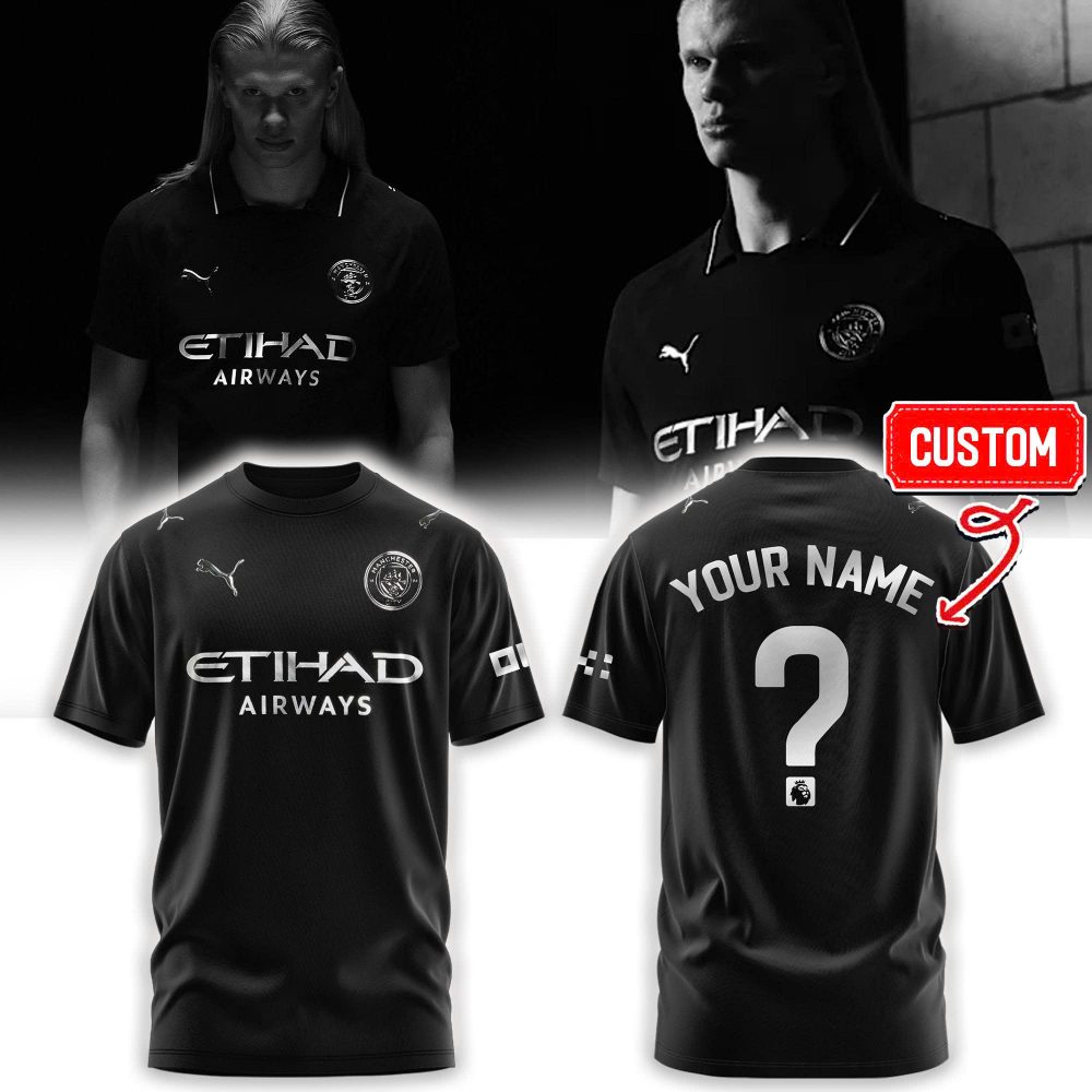 Limited Edition Manchester City Origin 25/26 Away Kit Black Tshirt