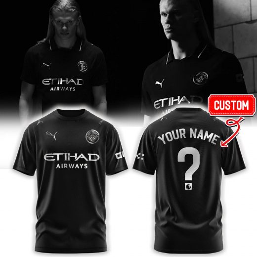 Limited Edition Manchester City Origin 25/26 Away Kit Black Tshirt