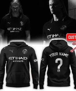 Limited Edition Manchester City Origin 25/26 Away Kit Black Hoodie