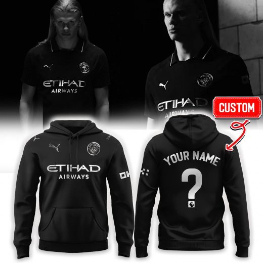 Limited Edition Manchester City Origin 25/26 Away Kit Black Hoodie